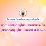 ประกาศมหาวิทยาลัยมหามกุฏราชวิทยาลัย เรื่อง ผลการคัดเลือกบุคลากรดีเด่นผู้ได้รับรางวัล”วิชฺชาจรณ…